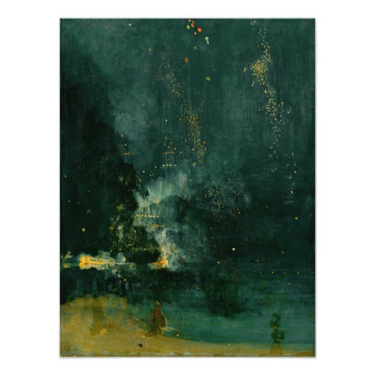 James Whistler - Nocturne in Black en Gold Foto Afdruk (Voorkant)