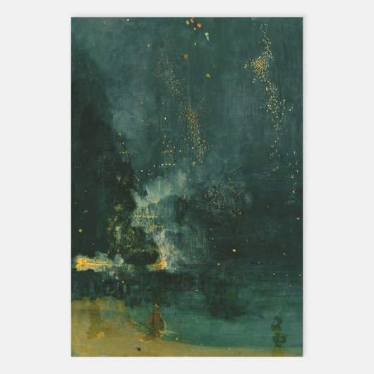 James Whistler - Nocturne in Black en Gold Inpakpapier Vel