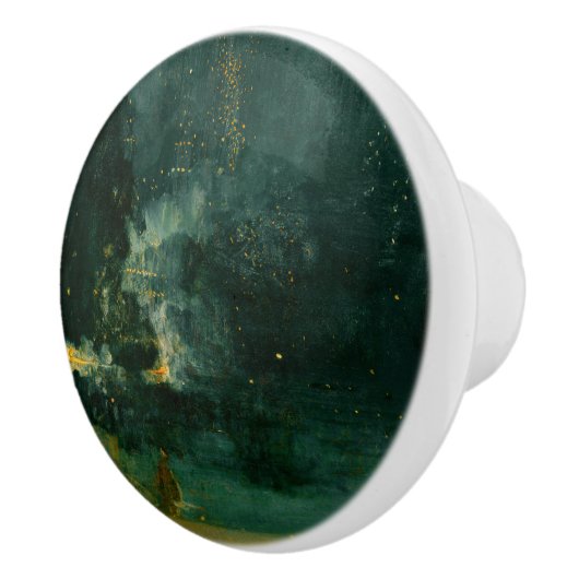 James Whistler - Nocturne in Black en Gold Keramische Knop (Rechts)