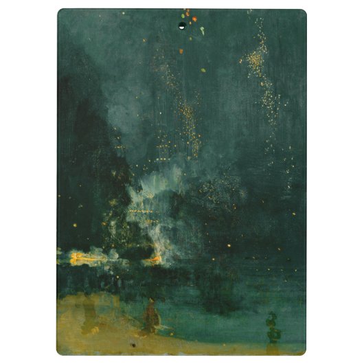 James Whistler - Nocturne in Black en Gold Klembord (Achterkant)