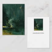 James Whistler - Nocturne in Black en Gold Notitiekaartje (Voorkant / Achterkant)