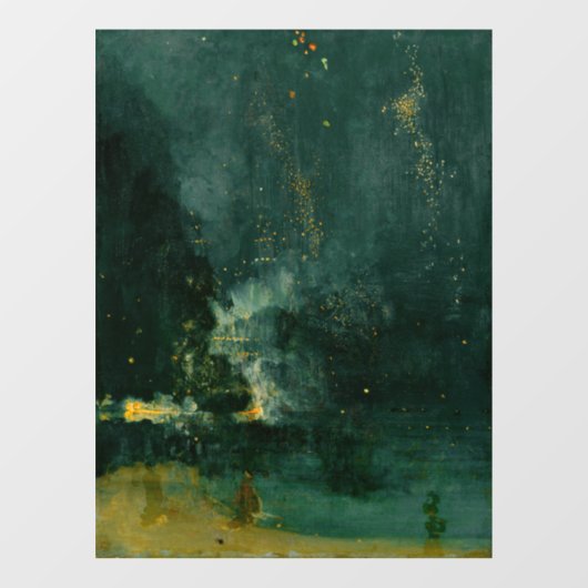 James Whistler - Nocturne in Black en Gold Raamsticker (Vel)