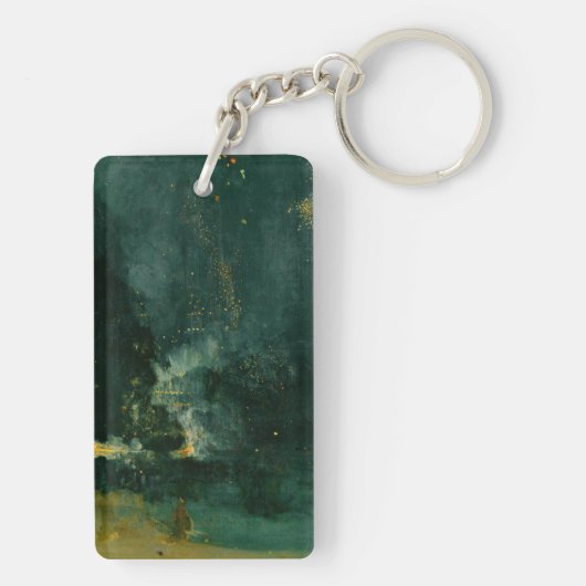 James Whistler - Nocturne in Black en Gold Sleutelhanger (achterkant)