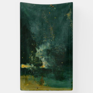 James Whistler - Nocturne in Black en Gold Spandoek