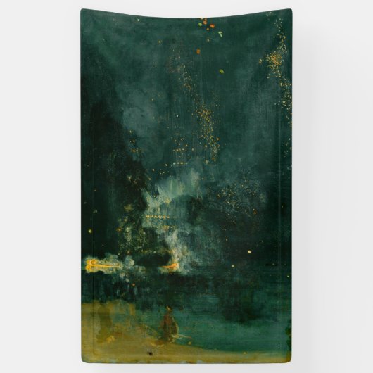 James Whistler - Nocturne in Black en Gold Spandoek (Verticaal)