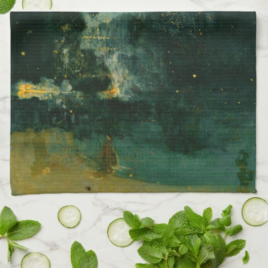 James Whistler - Nocturne in Black en Gold Theedoek (Gevouwen)