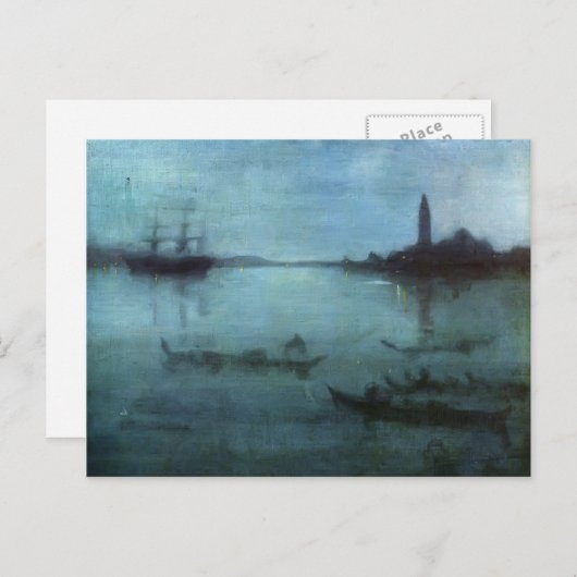 James Whistler-Nocturne in Blue en Silver, Venetië Briefkaart (Voorkant / Achterkant)