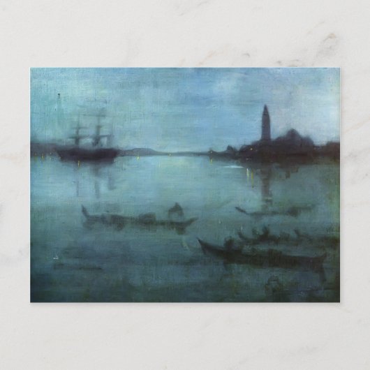 James Whistler-Nocturne in Blue en Silver, Venetië Briefkaart (Voorkant)