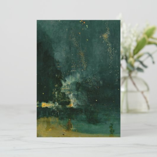 James Whistler - Nocturne in zwart en goud Bedankkaart (Staand voorkant)