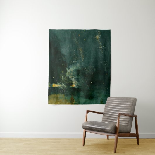 James Whistler - Nocturne in zwart en goud Wandkleed (In situ)