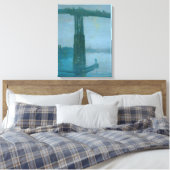 James Whistler - Nocturne, Old Battersea Bridge Canvas Afdruk (Insitu (Slaapkamer))