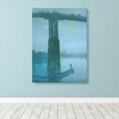 James Whistler - Nocturne, Old Battersea Bridge Canvas Afdruk (Insitu (Houten vloer))