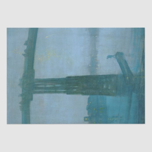 James Whistler - Nocturne, Old Battersea Bridge Tissuepapier (Voorkant)