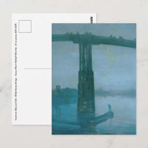 James Whistler - Nocturne, Oude Battersea-brug  Briefkaart