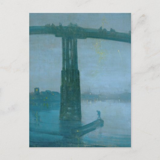 James Whistler - Nocturne, Oude Battersea-brug  Briefkaart (Voorkant)