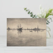 James Whistler - Nocturne, uit Venetië Bedankkaart (Staand voorkant)