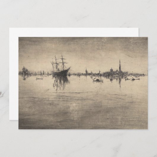 James Whistler - Nocturne, uit Venetië Bedankkaart (Voorkant / Achterkant)