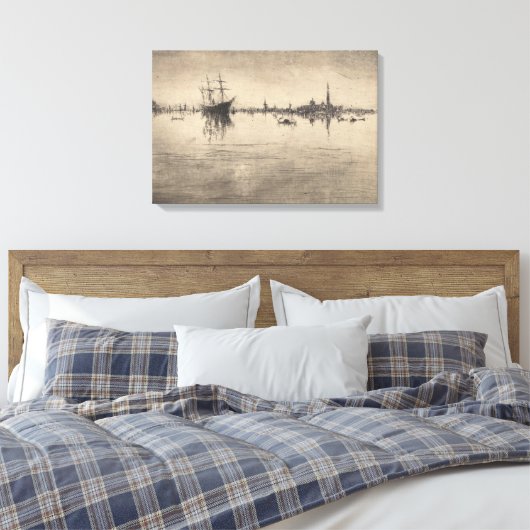James Whistler - Nocturne, uit Venetië Canvas Afdruk (Insitu (Slaapkamer))