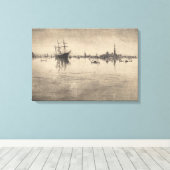 James Whistler - Nocturne, uit Venetië Canvas Afdruk (Insitu (Houten vloer))