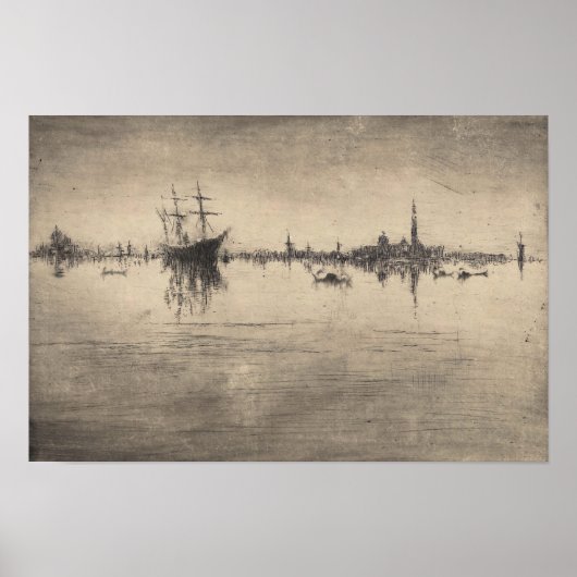 James Whistler - Nocturne, uit Venetië Poster (Voorkant)