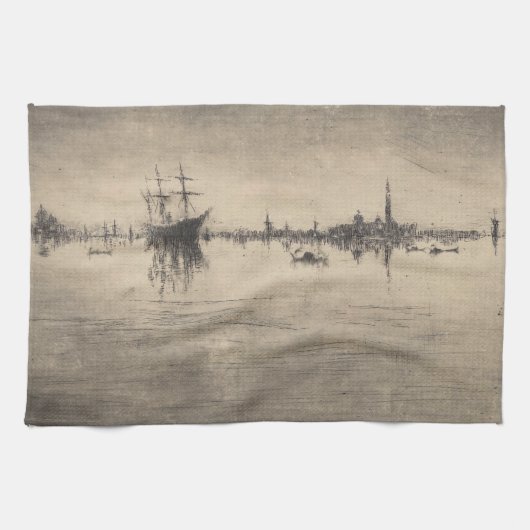 James Whistler - Nocturne, uit Venetië Theedoek (Horizontaal)