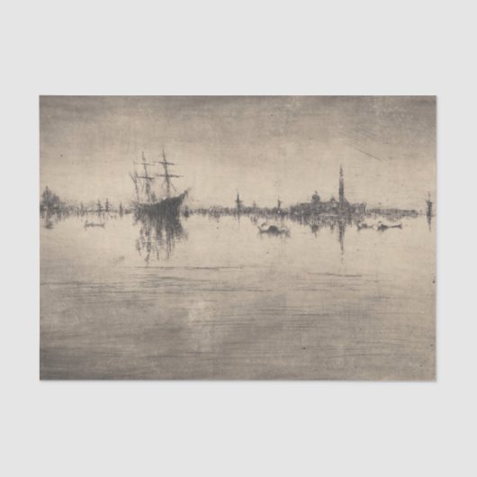 James Whistler - Nocturne, uit Venetië Tissuepapier (Voorkant)