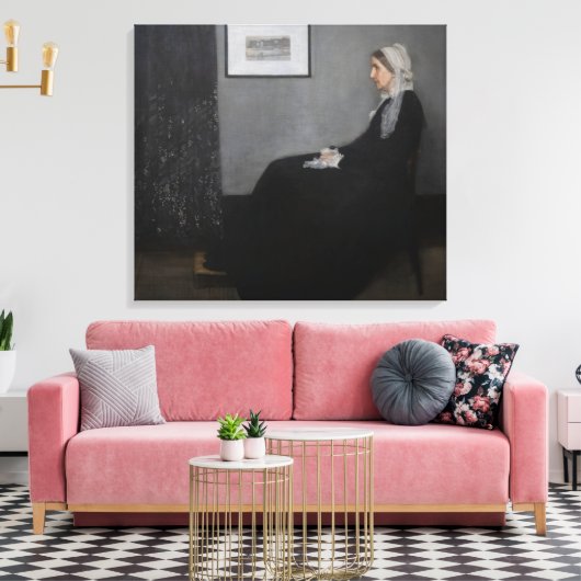 James Whistler - Portret van de moeder van de kuns Canvas Afdruk (Insitu (Woonkamer))