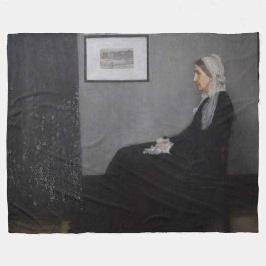 James Whistler - Portret van de moeder van de kuns Fleece Deken (Voorkant (Horizontaal))