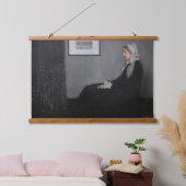 James Whistler - Portret van de moeder van de kuns Hangend Wandkleed (Slaapkamer)