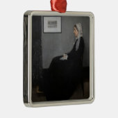 James Whistler - Portret van de moeder van de kuns Metalen Ornament (Rechts)