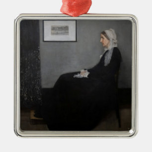 James Whistler - Portret van de moeder van de kuns Metalen Ornament