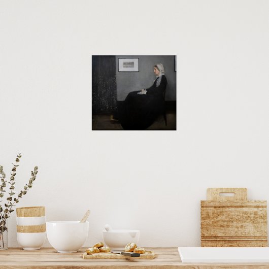James Whistler - Portret van de moeder van de kuns Poster (Keuken)