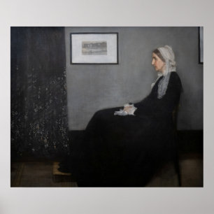 James Whistler - Portret van de moeder van de kuns Poster