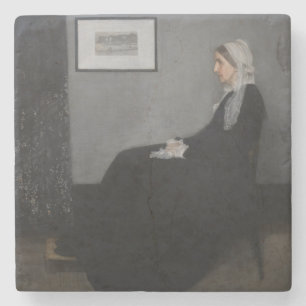 James Whistler - Portret van de moeder van de kuns Stenen Onderzetter