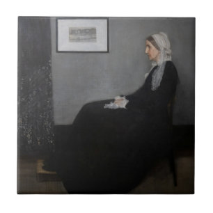 James Whistler - Portret van de moeder van de kuns Tegeltje