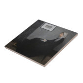 James Whistler - Portret van de moeder van de kuns Tegeltje (Zijkant)