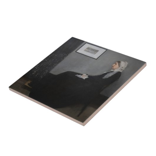 James Whistler - Portret van de moeder van de kuns Tegeltje (Zijkant)