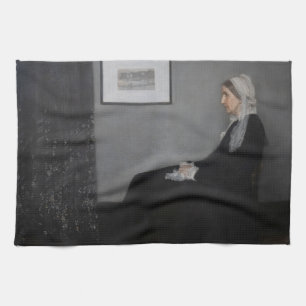 James Whistler - Portret van de moeder van de kuns Theedoek