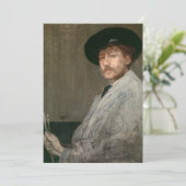 James Whistler - Portret van de schilder Bedankkaart (Staand voorkant)