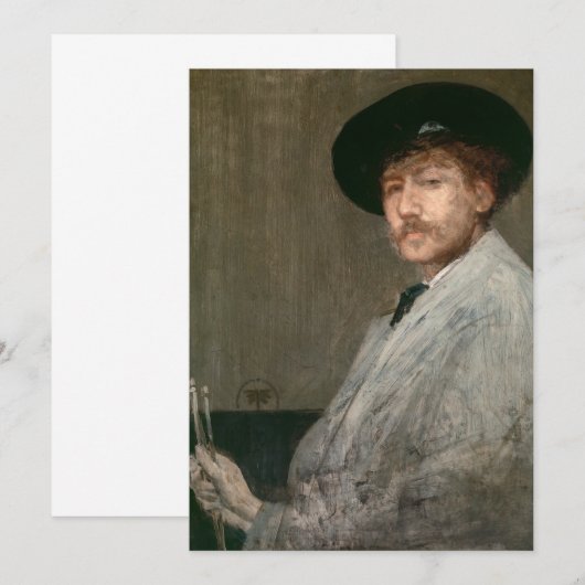 James Whistler - Portret van de schilder Bedankkaart (Voorkant / Achterkant)