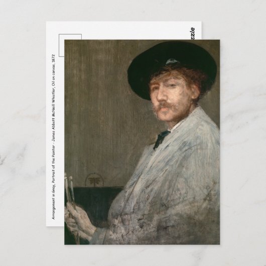 James Whistler - Portret van de schilder Briefkaart (Voorkant / Achterkant)