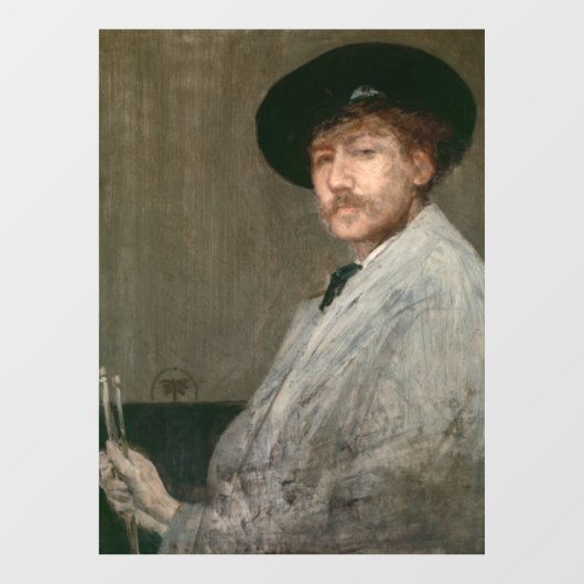 James Whistler - Portret van de schilder Raamsticker (Vel)