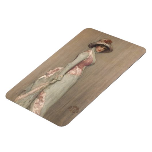 James Whistler - Portret van Lady Meux Magneet (Linkerzijde)
