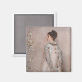 James Whistler - Symfonie in Flesh Color and Pink Magneet (Voorkant / Achterkant)