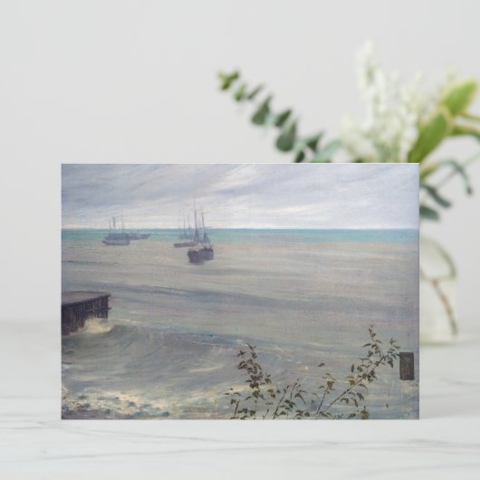 James Whistler - Symfonie in grijs en groen Bedankkaart (Staand voorkant)
