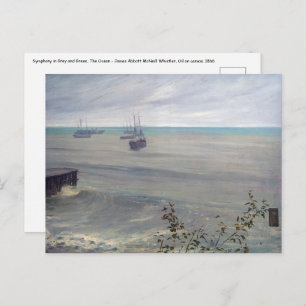 James Whistler - Symfonie in grijs en groen Briefkaart