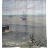 James Whistler - Symfonie in grijs en groen Douchegordijn (Voorkant)