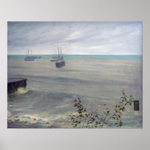 James Whistler - Symfonie in grijs en groen Poster
