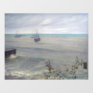James Whistler - Symfonie in grijs en groen Raamsticker
