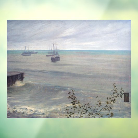 James Whistler - Symfonie in grijs en groen Raamsticker (Vel 3)